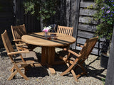 William teak tafel rond 130 cm.