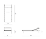 Salo sun lounger frame terracotta incl kussen