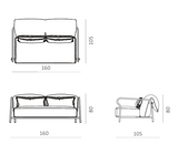 Salo Sofa 2 zits frame terracotta incl kussens Nuvola
