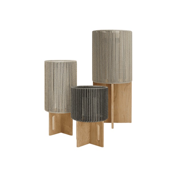 Gloster Ambient Compass Lantern - Burlap