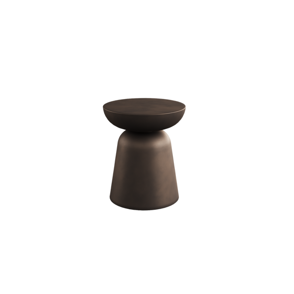 Carmen side table 46 cm rond 50 cm hoog brons