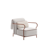 Salo Fauteuil frame terracotta incl kussens Nuvola