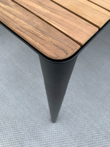 U-Nite tafel 100x220 - frame zwart blad teak