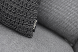 Crochette sierkussen 50x50 cm. - ijzergrijs