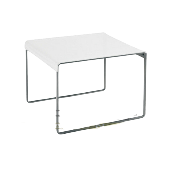 Escabel footstool white/rvs EP