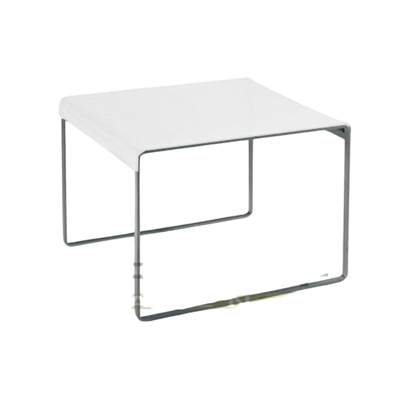 Escabel footstool white/rvs EP