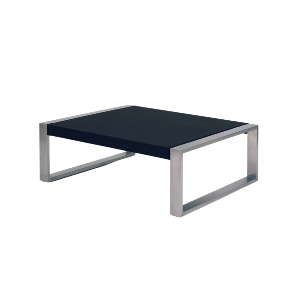 Lounge footrest Piecera 78 rvs/zwart batylene