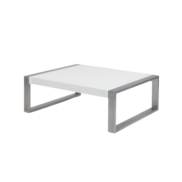 Lounge footrest Piecera 78  rvs/wit batylene