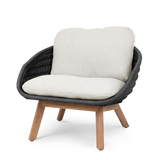 Sandua lounge chair, teak naturel frame, Discord Anthracite