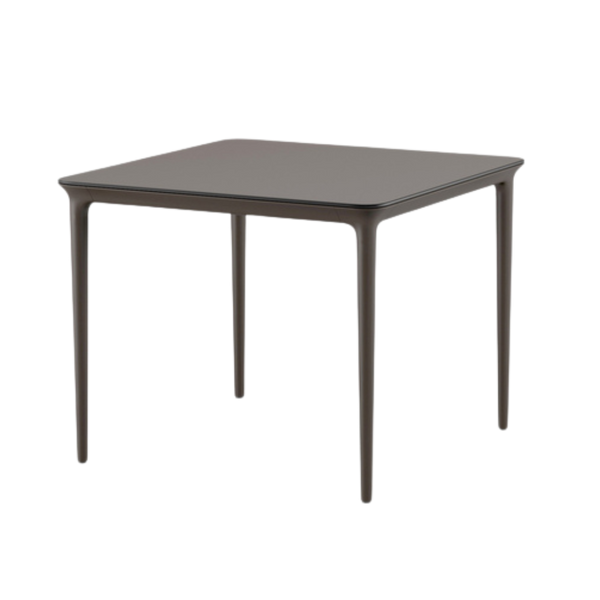 Bellmonde dining table S 95 x 95 frame black pepper top ebony
