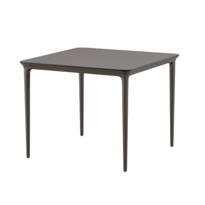 Bellmonde dining table S 95 x 95 frame black pepper top ebony