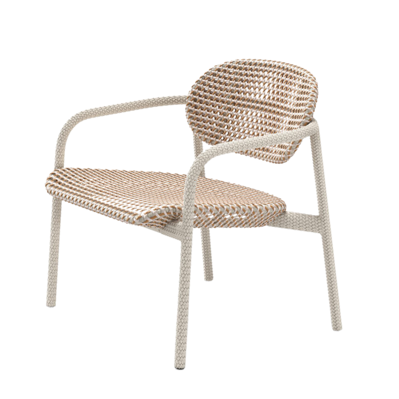 Roll lounge chair frame en zit Silica