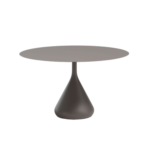 Satellite low dining table  115 cm rond. Black pepper