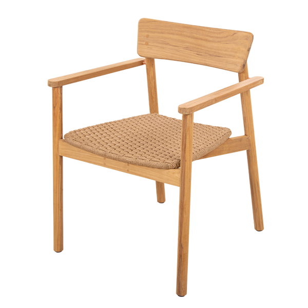 Carmen dining chair, cord seat, incl. cushion Champagne