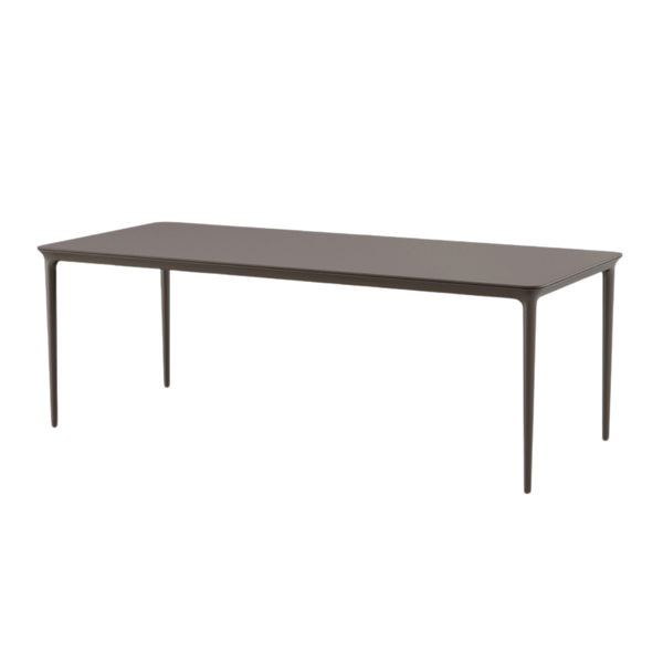 Bellmonde dining table L 220 x 95 frame black pepper top ebony