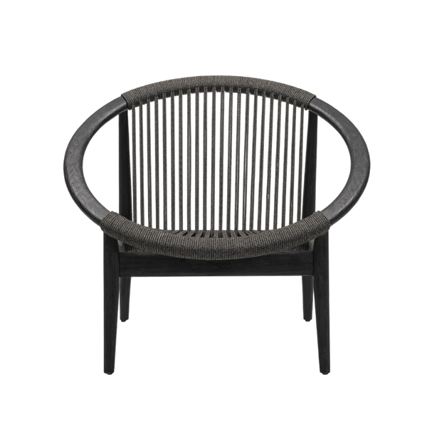 Frida lounge chair, black stained teak