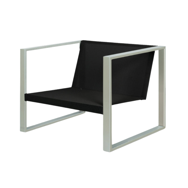 Lounge easy chair Poltrona rvs/zwart batylene