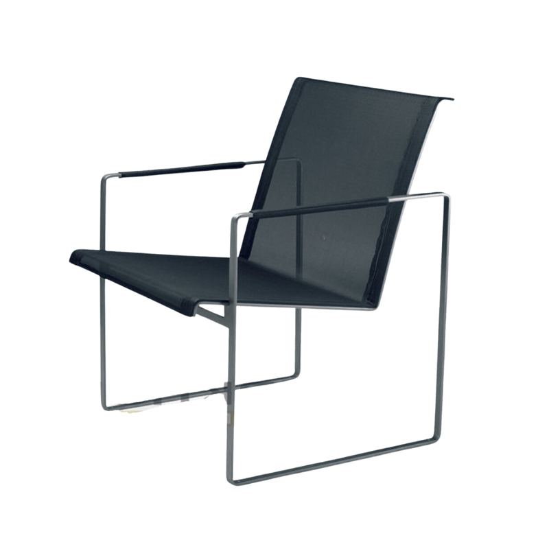 Cima Poltrona easy chair zwart/rvs EP