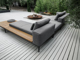 Grid left/right chill chaise unit 180x180 wh./kuss. antrac.