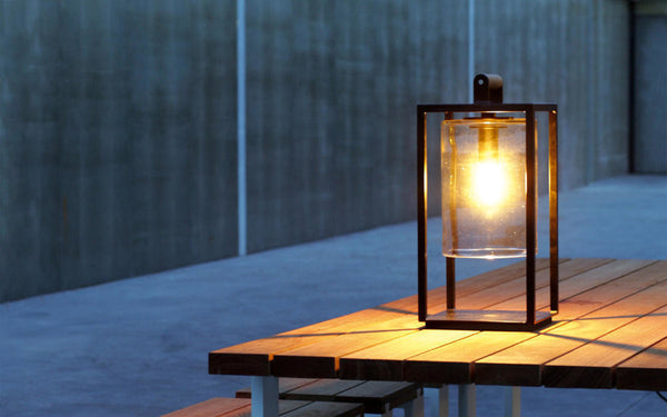 Royal Botania Dome Small tafellamp 65x30cm, zwart/helderglas