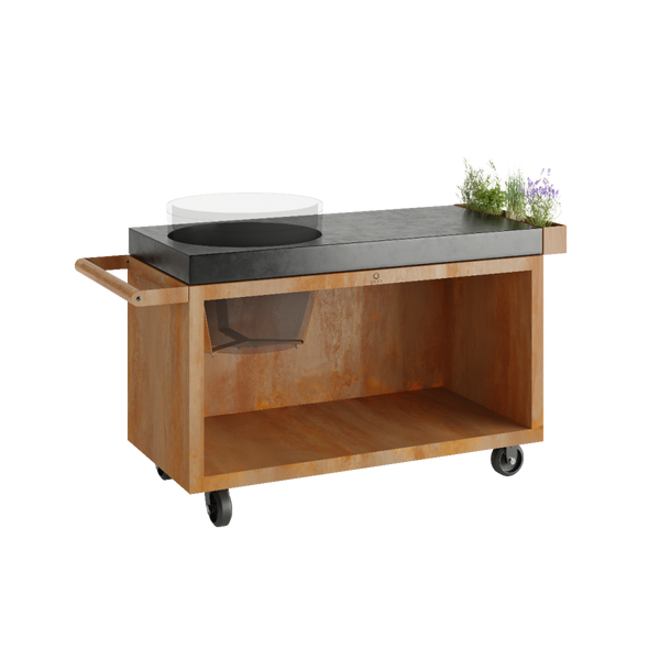 OFYR Kamado Table corten 135 PRO Concrete BGE