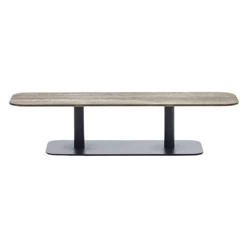 Kodo Koffie tafel 129 x 45 - fr. fossil grey - top ceramic flint