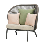 Kodo cocoon chair frame Fossil grey rope fossil grey