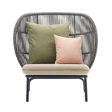 Kodo cocoon chair frame Fossil grey rope fossil grey