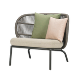 Kodo Lounge chair frame Fossil grey rope fossil grey