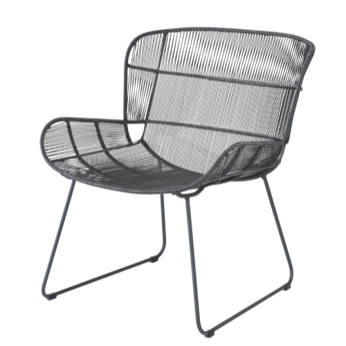 Faye lage fauteuil - frame anthracite/fibre lava