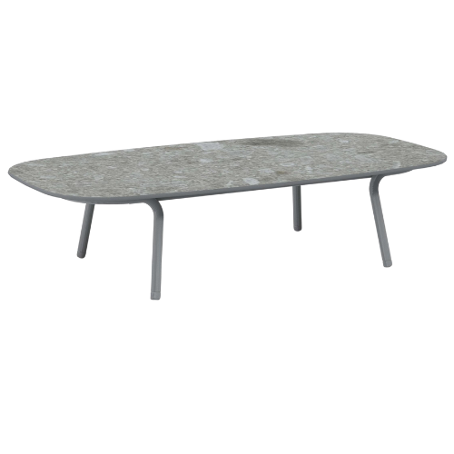 Manutti Minus coffee table 148 x 74 frame flint/blad ceramic fossil