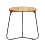 Mood koffietafel rond 42 cm, iroko blad/lava frame