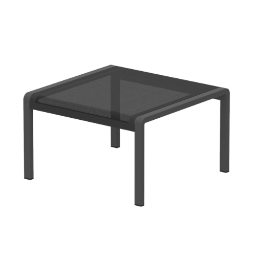 Alura footstool alum.zwart/zwart batylene