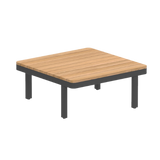 Alura lounge module table 80 x 80 x 34 zwart alum. /teak