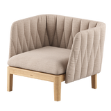 Calypso lounge fauteuil - teak met gecoated frame