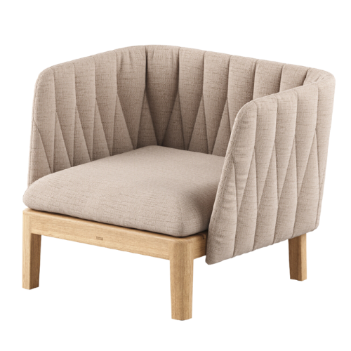 Calypso lounge fauteuil - teak met gecoated frame