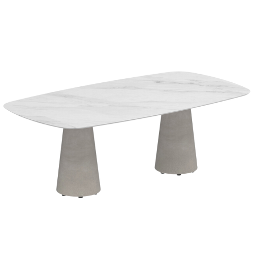 Royal Botania Conix dining table 220 x 120, blad ceramic bianco staturio