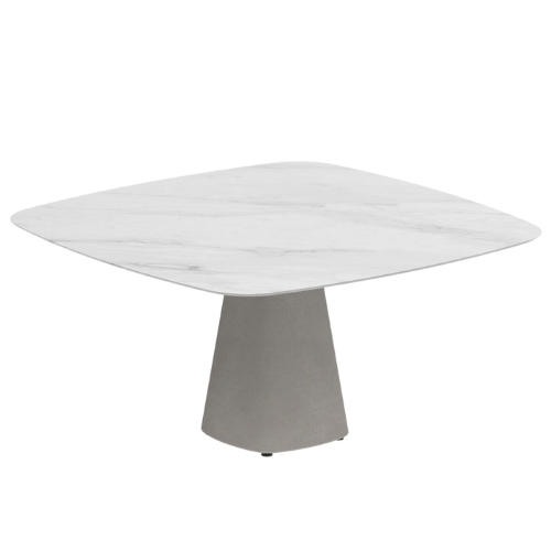 Royal Botania Conix dining table vierkant 150, blad ceramic bianco staturi