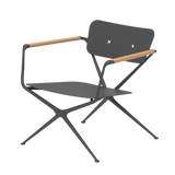 Exes Low chair black aluminium