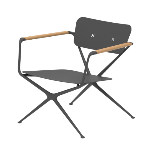 Exes relax chair - black aluminium