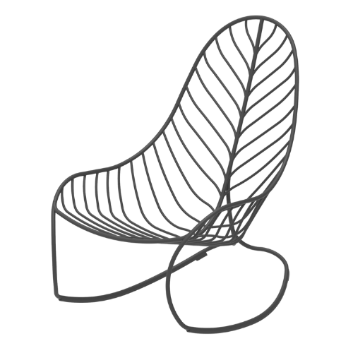 Folia rocking chair - rvs antraciet