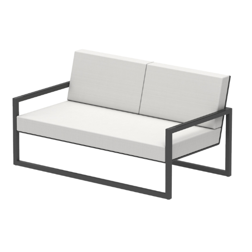 Ninix lounge bench 160 alum. zwart/zwart batyline