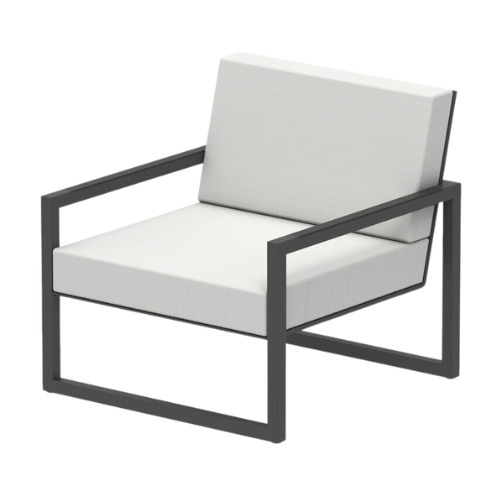 Ninix lounge aluminium lounge stoel zwart/zwart