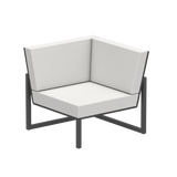 Ninix lounge aluminium corner module zwart/zwart