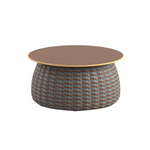 Porcini side table alba rond 61 cm./ terra  ceramic blad
