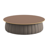 Porcini coffeetable alba rond 100 cm./ terra  ceramic blad