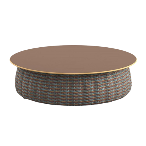 Porcini coffeetable alba rond 100 cm./ terra  ceramic blad