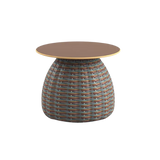 Porcini side table alba rond 51 cm./ terra  ceramic blad