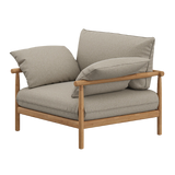 Tibbo lounge chair XL teak/vulcano matte