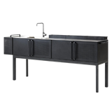 Drop kitchen module alu lava grey 226x51x92cm.